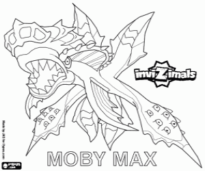Moby Max, a fighter Invizimals coloring page