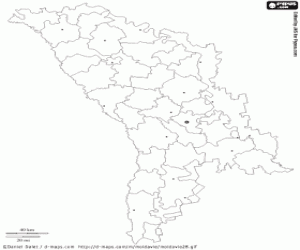 Moldova map coloring page