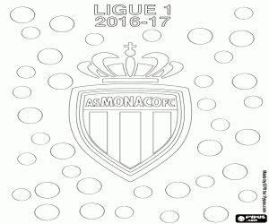 AS Monaco FC, 2016-2017 champion coloring page