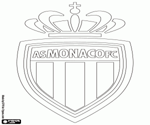 AS Monaco FC emblem coloring page