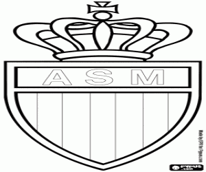 AS Monaco shield coloring page
