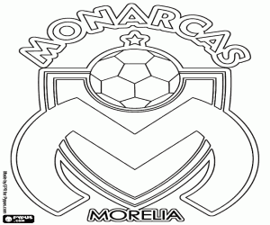 Monarcas Morelia badge coloring page