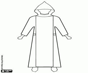 Monk with the habit coloring page