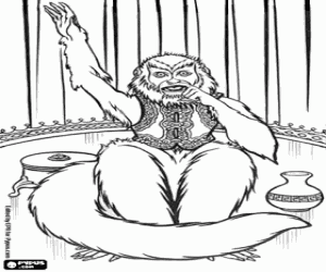 The monkey from Indiana Jones film coloring page