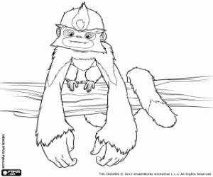 Monkeys from The Croods coloring page