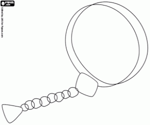 The monocle of the detective coloring page