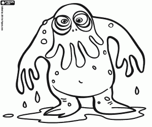 A monster, Cthulhu coloring page