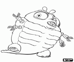 A monster, a giant insect coloring page