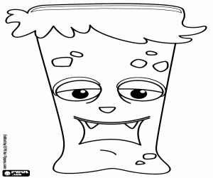 The monster of letter I coloring page