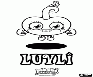 The monster Luvli, Moshi Monsters coloring page