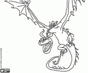 Monstrous Nightmare, fierce dragon coloring page