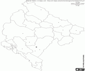 Montenegro map coloring page