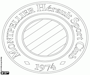 Montpellier HSC badge coloring page