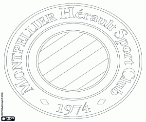Montpellier HSC logo coloring page