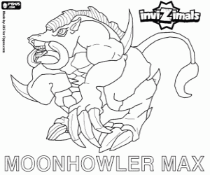 Moonhowler Max, an Invizimals coloring page