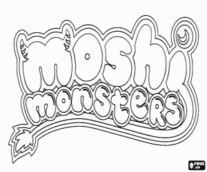 Moshi Monsters Logo coloring page