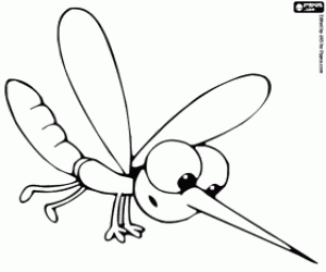 A mosquito of the pond coloring page