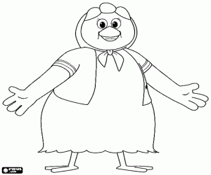 The mother of Calimero, Cesira coloring page