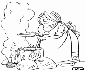 The mother of Vicky the Viking coloring page