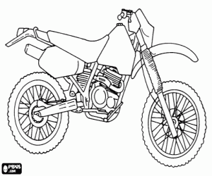 Motorcycle all-terrain coloring page