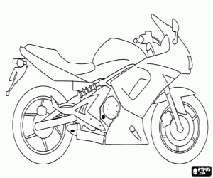 A motorcycle to decorate coloring page
