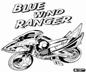 Motorcycle,Power Rangers Ninja Storm coloring page