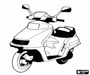 Motorcycle Scooter coloring page