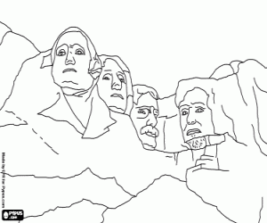 Mount Rushmore, South Dakota coloring page