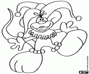 The mouse Diddl, a Harlequin coloring page