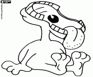 A mouth monster coloring page