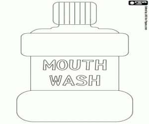 Mouthwash coloring page