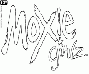 Moxie Girlz Logo coloring page