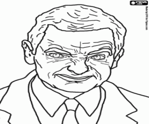 Mr. Bean, a British character coloring page