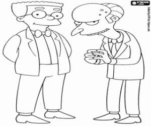 Mr. Burns and Smithers coloring page