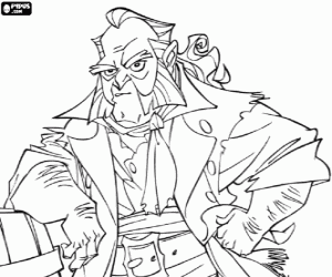 Mr. Gibbs, Pirates of the Caribbean coloring page
