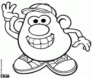 Mr. Potato Head, baseball player coloring page