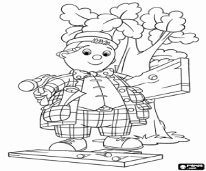 Mr Sparks, a Noddy character coloring page