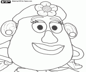 Mrs Potato Head coloring page