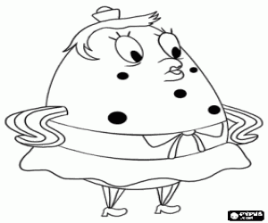 Mrs. Puff, SpongeBob character coloring page