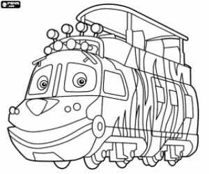 Mtambo, a safari train, Chuggington coloring page