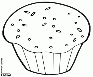 Muffin coloring page