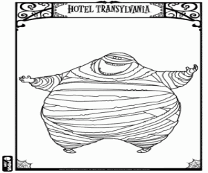 The mummy Murray coloring page