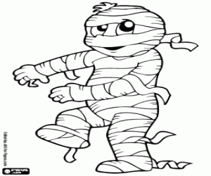 Mummy coloring page
