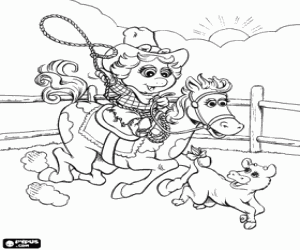 The muppet Baby Piggy coloring page