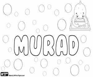 Murad, name of Arabic origin coloring page