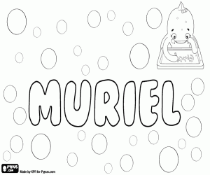 Muriel, English name coloring page
