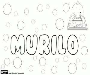 Murilo, name for boy coloring page