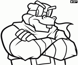 Murray, a Sly Cooper character coloring page