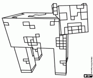 The mushroom cow, Minecraft coloring page