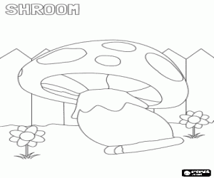 The mushroom Shroom, a Gnoemo friend coloring page